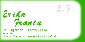 erika franta business card